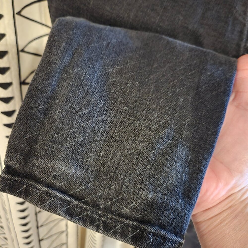 Paige Steele Pinstripe Skinny Jeans - Faded Black Striped - Picture 6 of 9